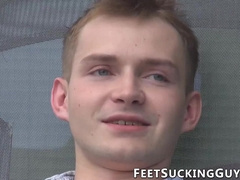 Feet fetish twinks Milo and Tristan fuck raw after blowjob