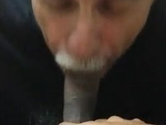 Old daddy give me blowjob and eat my cum 4