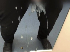 Jizz at buddies restroom