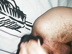 Anal dilatation whith big black anal dildo