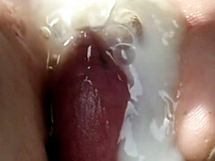 Close up of cum