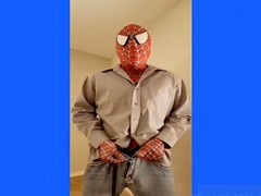 Spiderman fucks glory hole