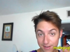 The voyeur got tormented by the giant twink for interrupting his workout