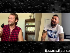 Boomer Banks jerks off as Max Adonis rides anal toy on video chat