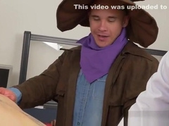 Office stud anally drilled in threesome