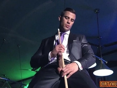 Watch this hot muscle ass fuck and take a cumshot in this wild anal orgy!