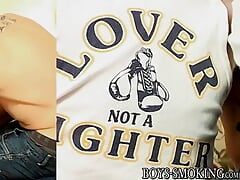 Twinks Ayden James and Jeremiah Johnson anal fuck after BJ