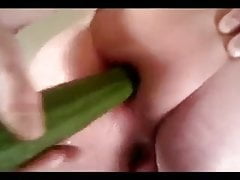 Sissy Cucumber Anal Slut Drinks Ass Cream (pls comment xxx)