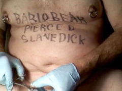 pierced slavedick lt ball ladder