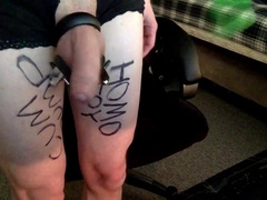 Sissy Faggot Boi used as a notepad whore! 3