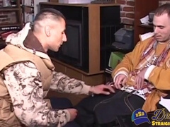 Hung Tommy Dragon makes Dick Hughes cock wiggle while pounding him hard