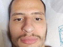 eased man worshipping his soles and fur covered gams