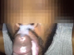 Hefty man wished some mouth after work