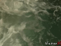 Mature men are having fun while outdoors as they raw fuck