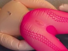 threesome with two rubber dolls