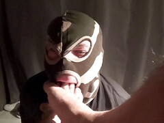 Good bitch at the feet of the boss