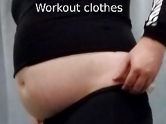 Fat Teen Tries on Tight Work-Out Clothes