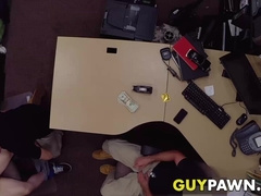 Stunning hunk ass stretched in hardcore spitroast threesome