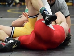 Big Wrestling Bulge - Ryan Niven dick outline and sweaty ass
