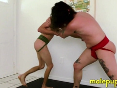 Merciless WRESTLING and tickling with Johnny Mercy and Frank Funsize