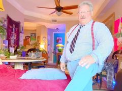 Professor Piss All Over His Dress Socks and Huge Cum Shot