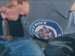 Interracial Bareback Fuck in a Car with a Cute Boy