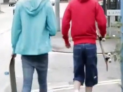 Sweet Skater Boys Kiss Lick Feet Bareback & Cum