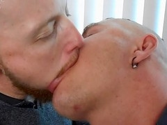 Two hunks Share an intene Kissing scene
