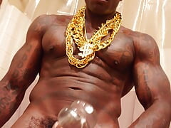 Big Black Hairy Cock Worship Hallelujah Johnson ( Jeremiah McPherson Cum Stroking his Cock )