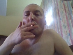 Queer, half-naked, cigg