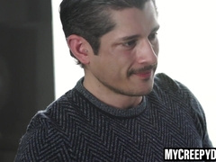 MyCreepyDad.com - Lad gets down on all fours for step-dad's boner and deep-throat