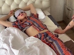 Woke up the guy with a blowjob, then he entered me and took me to new heights