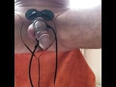 e-stim Cock torture for an hour an a half