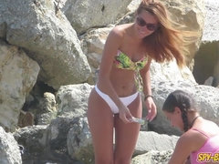 Marvelous Bra-Less Unexperienced Teenagers - Hidden Cam Beach Image Sesh