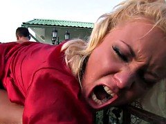 Hardcore party with a crowd of drunken girls and their lustful friends