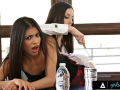 GIRLSWAY - Stacked Teacher Jelena Jensen Disciplines Squirting Petite Veronica Rodriguez - Part 1&2