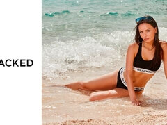 Пляж, Большой член, Минет, Брюнетки, Натуральные сиськи, Тощие, Молоденькие, Сиськи