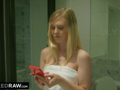 デカ尻, ブロンド, フェラチオ, チン, 異人種間, キス, フェラする, オッパイの