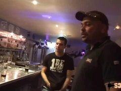 Clara gets fucked in the bar where she works