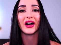 Brunette brune, Lingerie, Solo, Jarretelles, Avaler