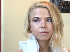 Teen Alina West lets her stepdad fuck her whole hole to calm him down