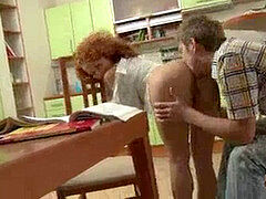 Anaal, Pijpbeurt, Sperma shot, Schattig, Roodharige vrouw, Tiener