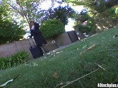 Daryn Darby takes on a massive cock and bounces her big fat ass on top