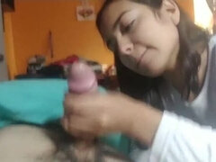 Petite Brunette Wakes Boyfriend with Morning Blowjob for Hot Fuck