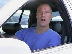 Tussi, Blasen, Braunhaarige, Auto, Süss, Schwarz, Hd, Natürlichen titten