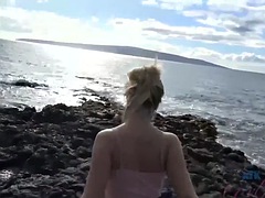 Chica, Playa, Rubia, Compilación, Pies, Novia, Sexo duro, Público