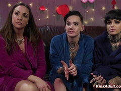 お尻, 茶髪の, 服従, 顔面騎乗, フェムドム, レズビアン, 下着, 奴隷