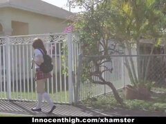 Innocenthigh school girl skips exam to get fucked hard and fast