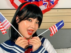 Asiatisch, Grosser schwanz, Blasen, Braunhaarige, Handjob, Lecken, Masturbation, Kurzes haar