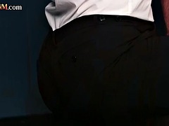 CFNM femdoms police jerk off cock in voyeuristic threesome